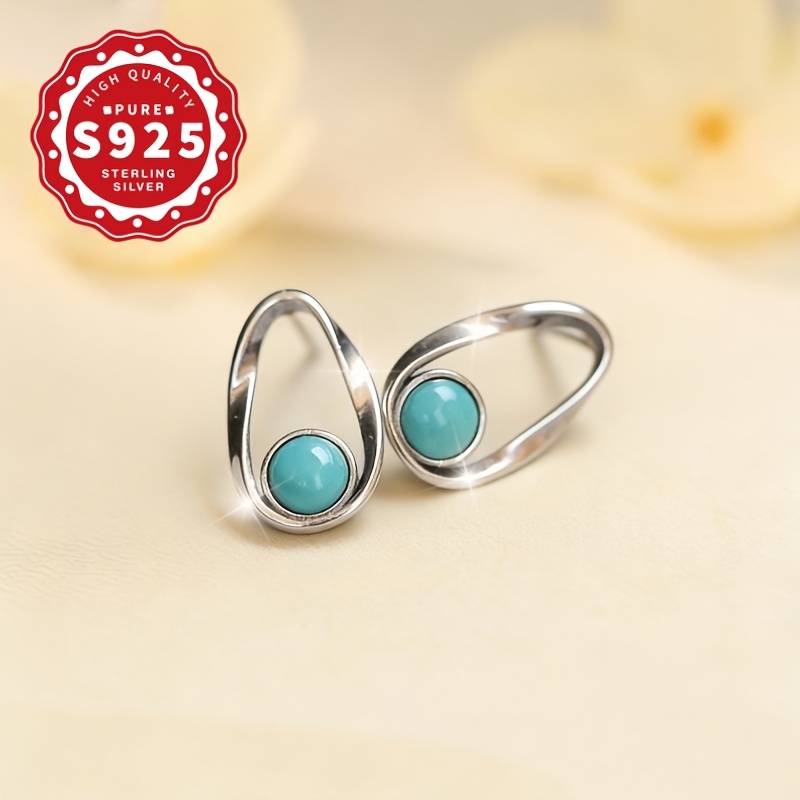 Women's 925 Sterling Silver Irregular Hollow Round Bead Earrings